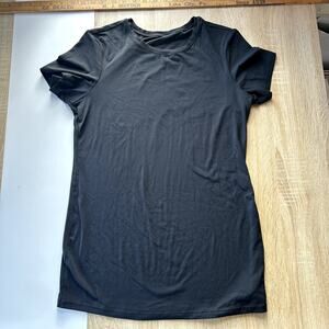 CRZYOGA Womens Butterluxe Waist Length Comfort TShirt Size M Black